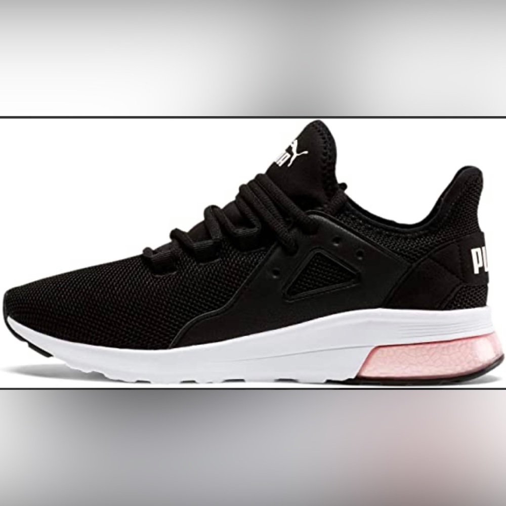 PUMA ELECTRON STREET WOMEN'S ATHLETIC SHOES BLACK WHITE PINK SIZE 9.5